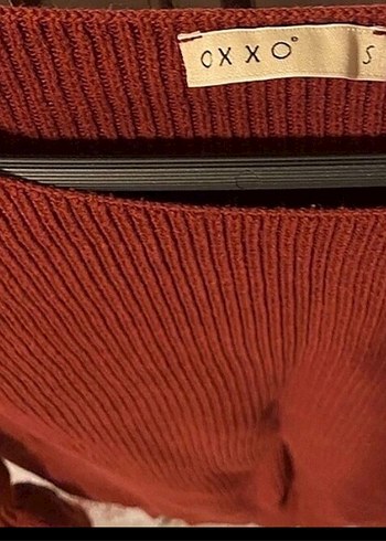 Bordo Örgü Kadın Triko Kazak - Görsel 2