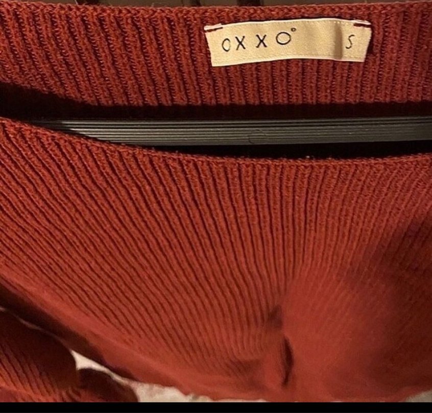 Bordo Örgü Kadın Triko Kazak - Görsel 2