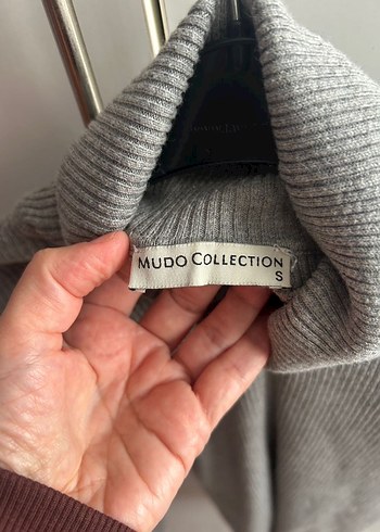 Gri Balıkçı Yaka İnce Triko Kadın Kazak - Görsel 3