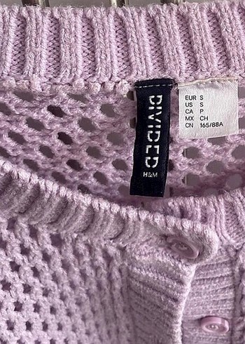 H&M Mor Örgü Kısa Kadın Kazak