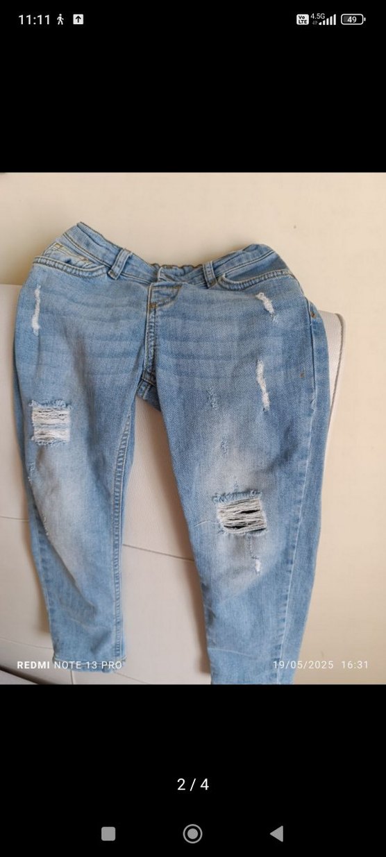 Erkek Çocuk Mavi Pastel Kot Pantolon - Görsel 2