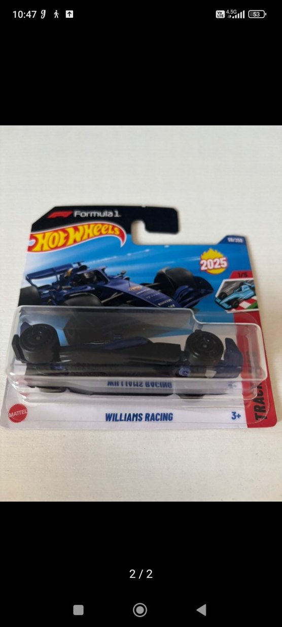 Hot Wheels Mavi F1 Williams - Görsel 2