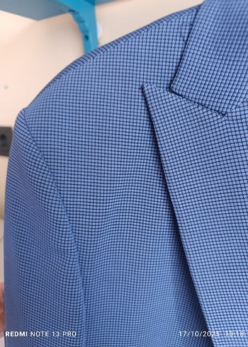 Erkek Mavi Düğmeli Normal Kesim Takım Elbise - Görsel 2