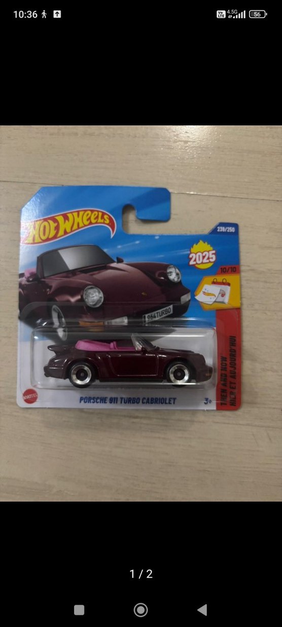 Kırmızı Porsche 911 Turbo Cabriolet Oyuncak Araba - Görsel 2