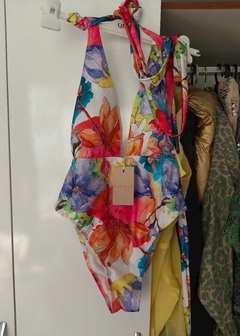 Bohem Çok Renkli Bağlamalı Mayokini - Görsel 2