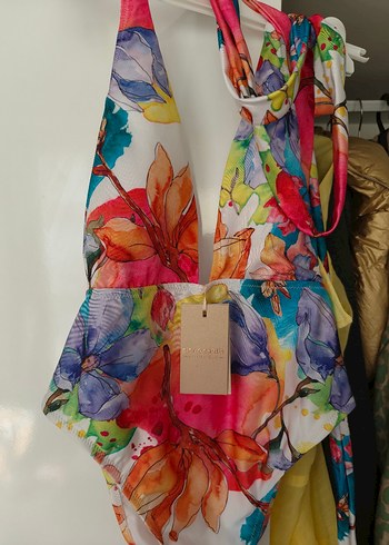 Bohem Çok Renkli Bağlamalı Mayokini - Görsel 6