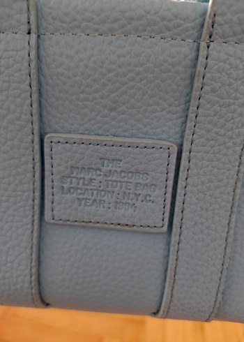 Mavi Deri Kadın El Çantası mini - Görsel 3