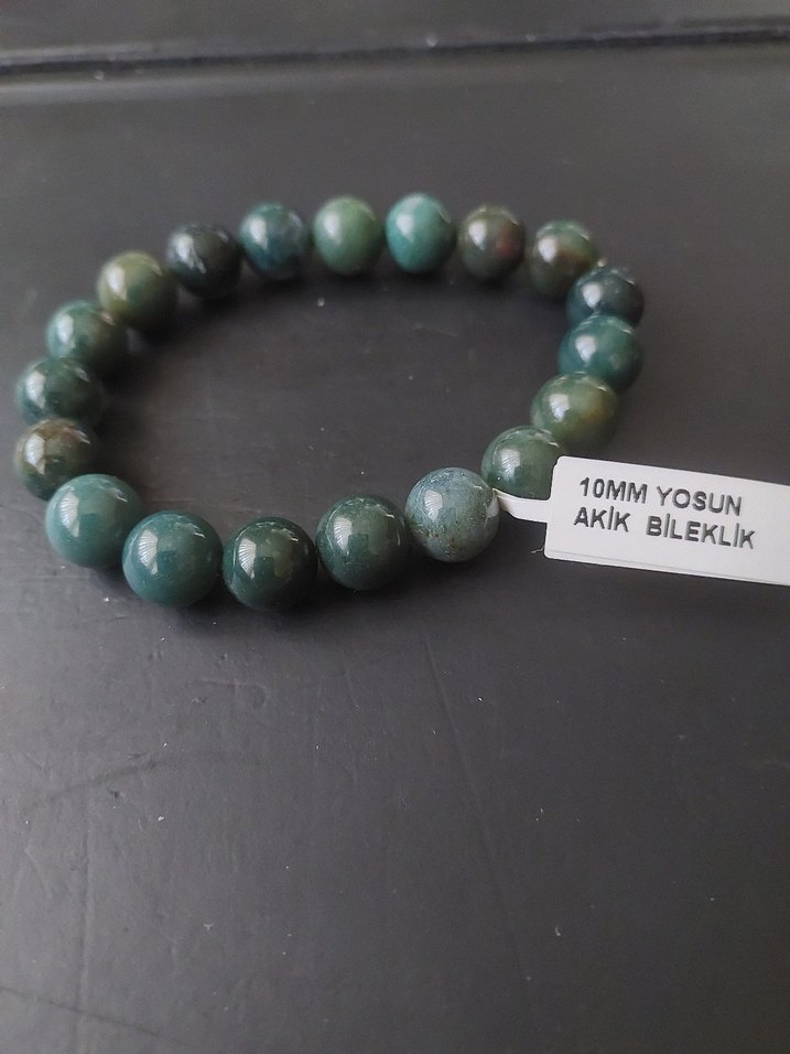 Yosun Akik 10 mm bileklik - Görsel 2