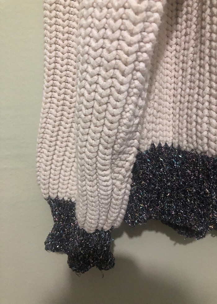 Krem simli kazak - Görsel 2