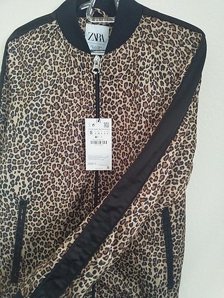 ZARA LEOPAR DESENLİ BOMBER CEKET