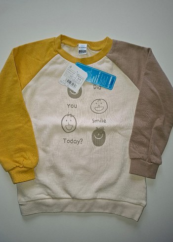 Baskılı Bej Erkek Sweatshirt