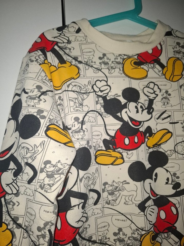 Renkli Mickey Mouse Baskılı Erkek Sweatshirt - Görsel 2