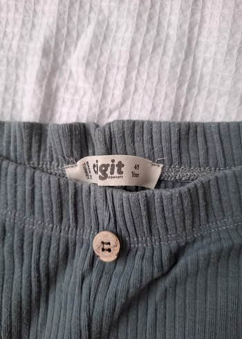 Zara Düğmeli Gri Rahat Tayt