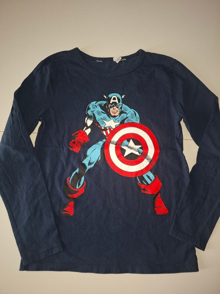 Çocuk Mavi Uzun Kollu Baskılı Tişört - Görsel 2