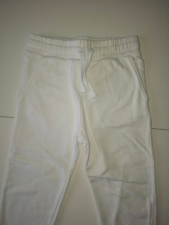 Beyaz Rahat Kesim Eşofman Altı - Görsel 4