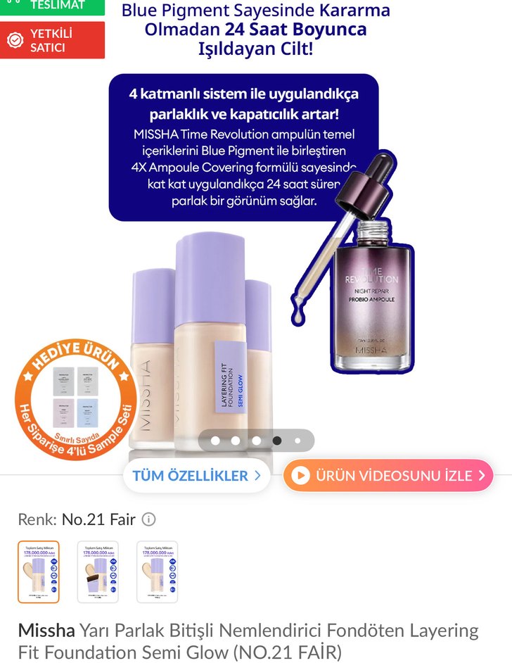 Missha parlak bitiş fondöten - Görsel 3
