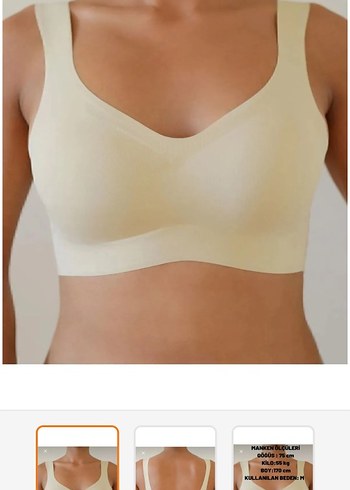 Suwen Bej Minimalist Lazer Kesim Pedli Büstiyer Sütyen