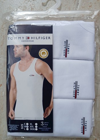 Tommy Hilfiger Beyaz Erkek Atlet 3'lü Paket