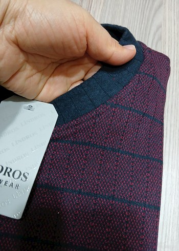 Bordo Çizgili Erkek Pijama Takımı - Görsel 2