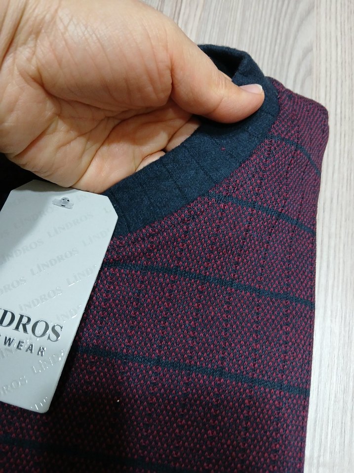 Bordo Çizgili Erkek Pijama Takımı - Görsel 2