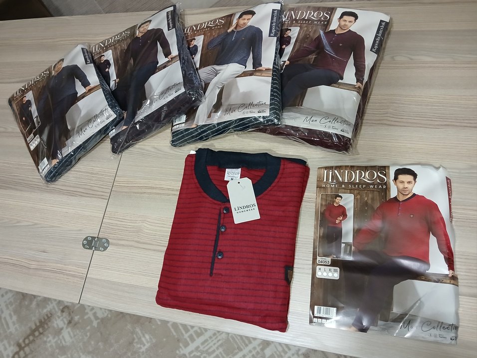 Erkek Bordo Kısa Kollu Regular Fit Pijama Takımı - Görsel 3