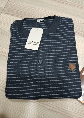 Lindros Erkek Lacivert Uzun Kollu Pijama Takımı - Görsel 3