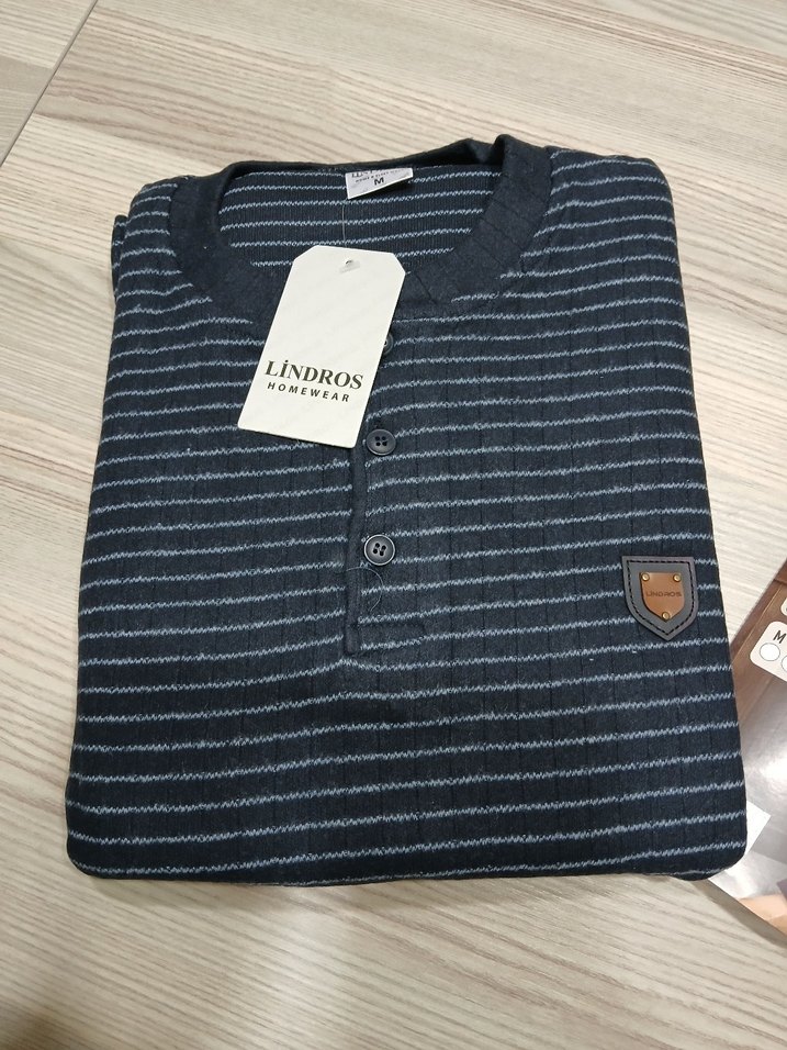 Lindros Erkek Lacivert Uzun Kollu Pijama Takımı - Görsel 3