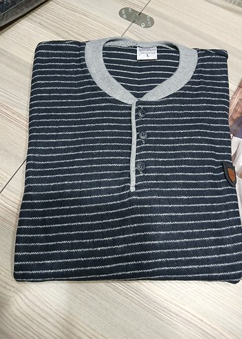 Gri Erkek Triko Pijama Takımı - Görsel 2