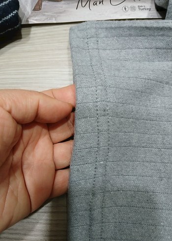 Gri Erkek Uzun Kollu Pamuklu Pijama Takımı - Görsel 4