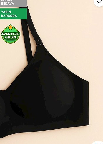 Siyah  LAZER KESİM DİKİŞSİZ HAYALET SÜTYEN - Görsel 3