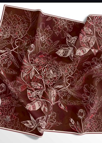 Bordo Kadın soft pamuk eşarp - Görsel 2