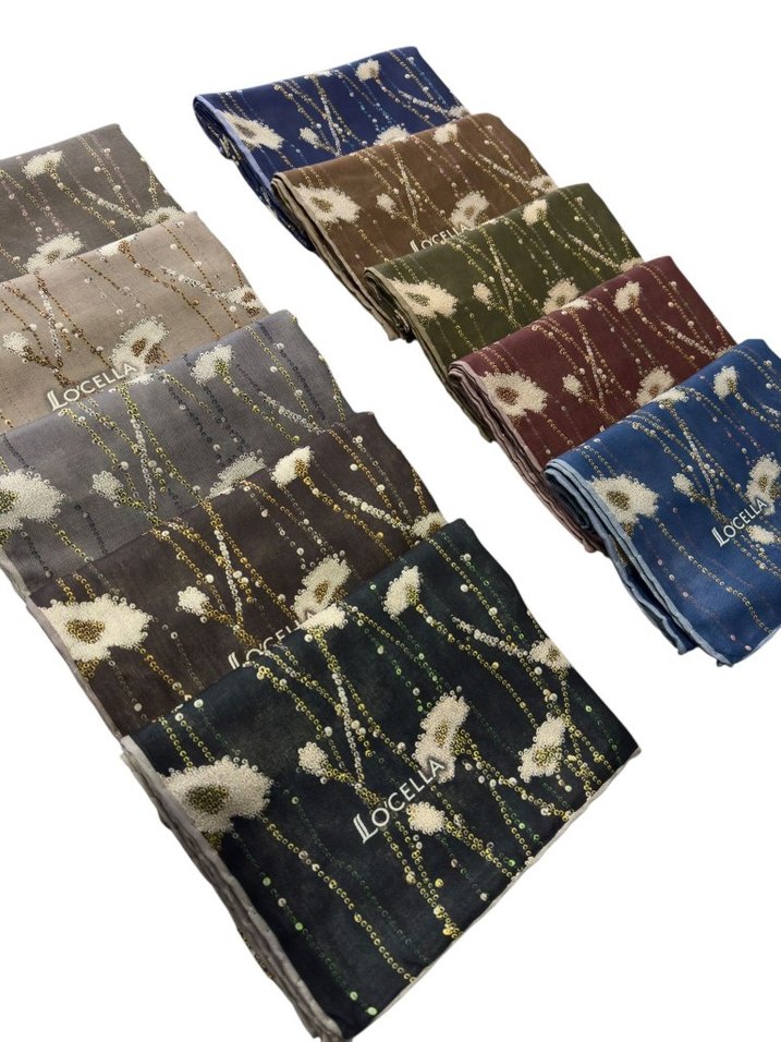 Bohem Şık Koyu Mavi Kadın Fular - Görsel 5