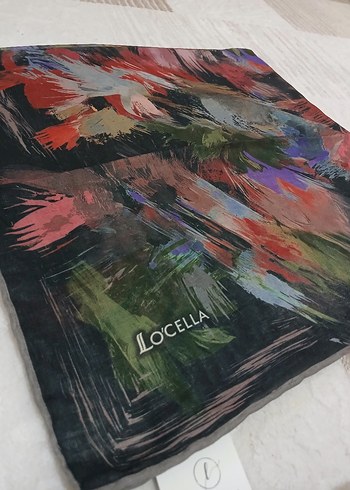 Kadın Çok Renkli Desenli soft pamuk Eşarp LO'CELLA - Görsel 2