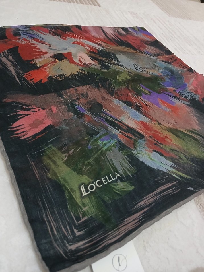 Kadın Çok Renkli Desenli  soft pamuk Eşarp LO'CELLA - Görsel 2