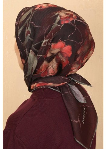 BORDO PAMUK SOFT EŞARP - Görsel 4