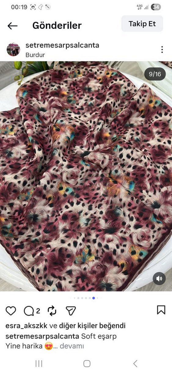 Kadın Çok Renkli Bohem Drapeli soft pamuk Eşarp - Görsel 2