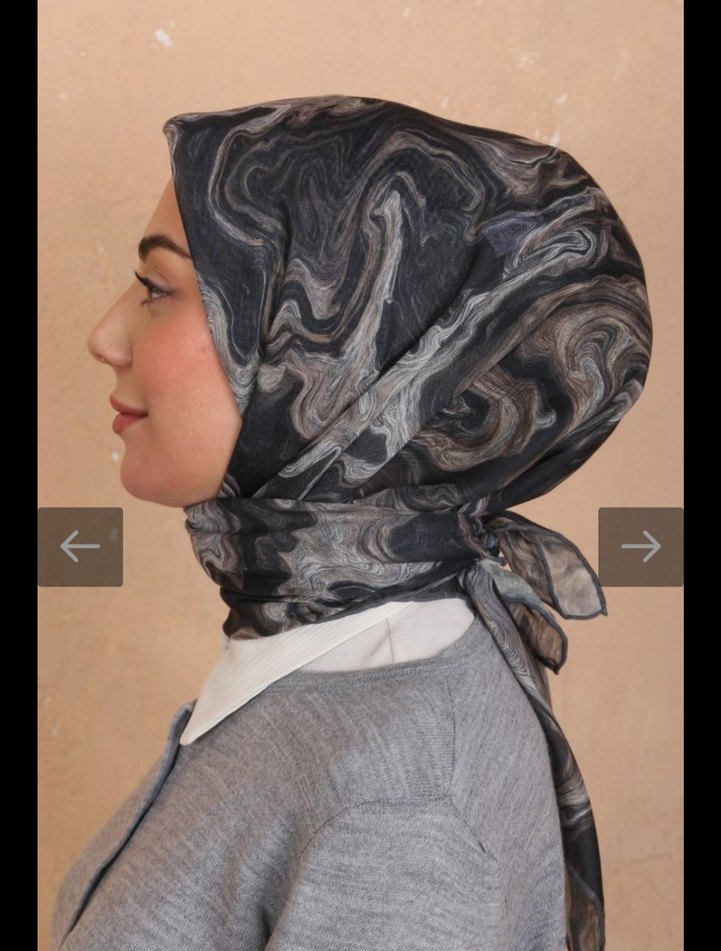 Dantel Detaylı Kahverengi Bohem Kadın Fular - Görsel 3