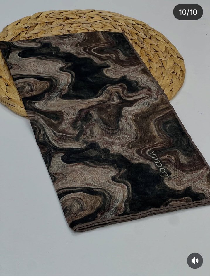 Dantel Detaylı Kahverengi Bohem Kadın Fular - Görsel 2