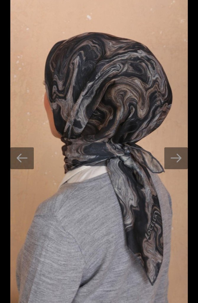 Dantel Detaylı Kahverengi Bohem Kadın Fular - Görsel 4