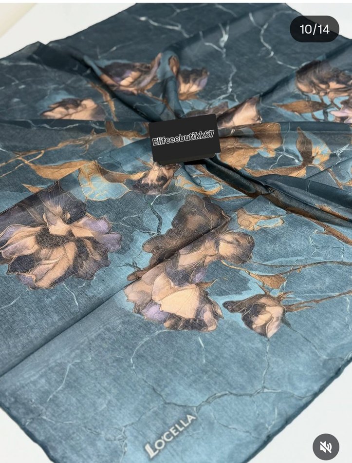 Mavi İpek Bohem Kadın SOFT EŞARP - Görsel 5