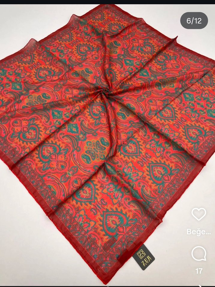 Bohem Çok Renkli Kadın soft eşarp - Görsel 2