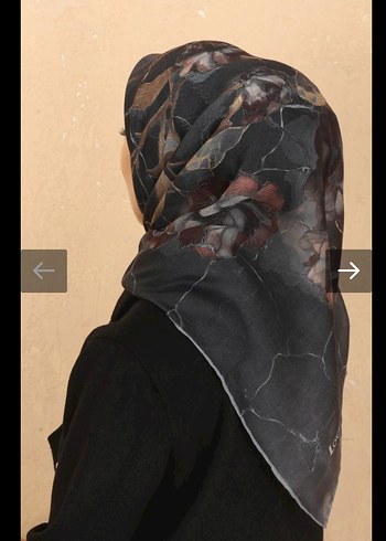 Drapeli Siyah Bohem Kadın SOFT PAMUK EŞARP - Görsel 2