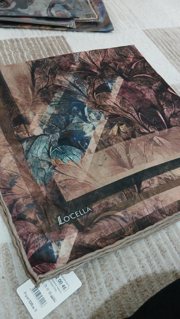 Bohem Tarzı Kahverengi Kadın soft pamuk eşarp - Görsel 2