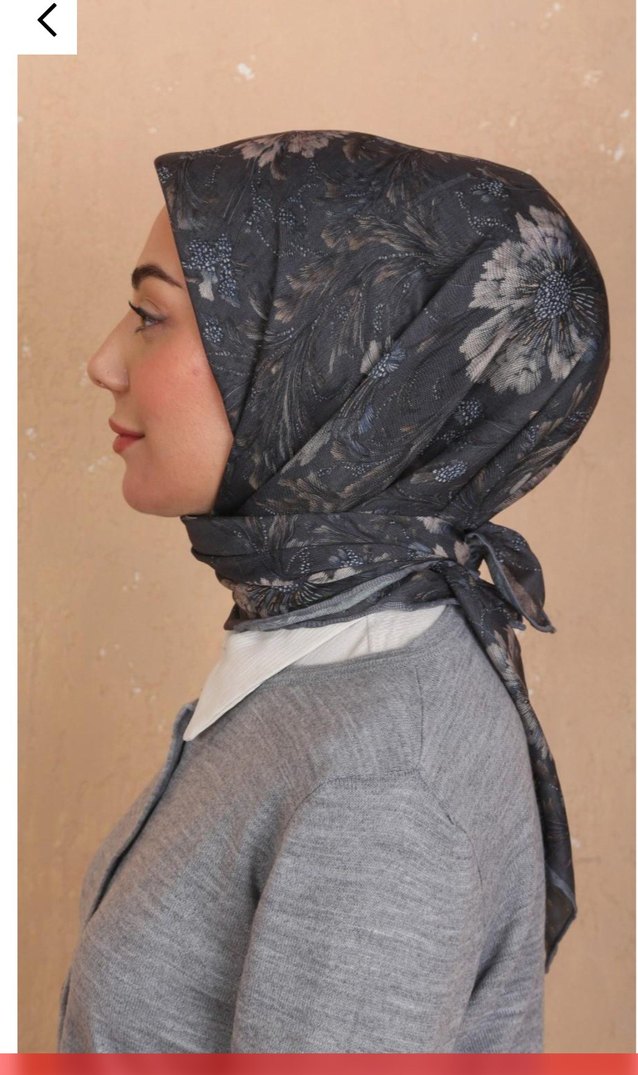 Gri Desenli Kadın EŞARP - Görsel 2