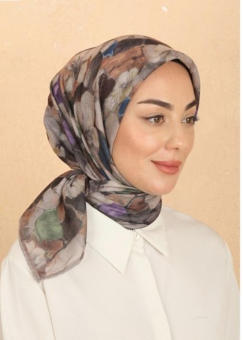 Bohem Tarzı Kahverengi Kadın SOFT EŞARP - Görsel 3