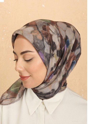 Bohem Tarzı Kahverengi Kadın SOFT EŞARP - Görsel 4