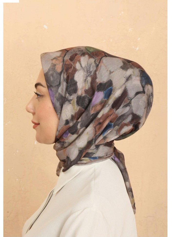 Bohem Tarzı Kahverengi Kadın SOFT EŞARP - Görsel 2