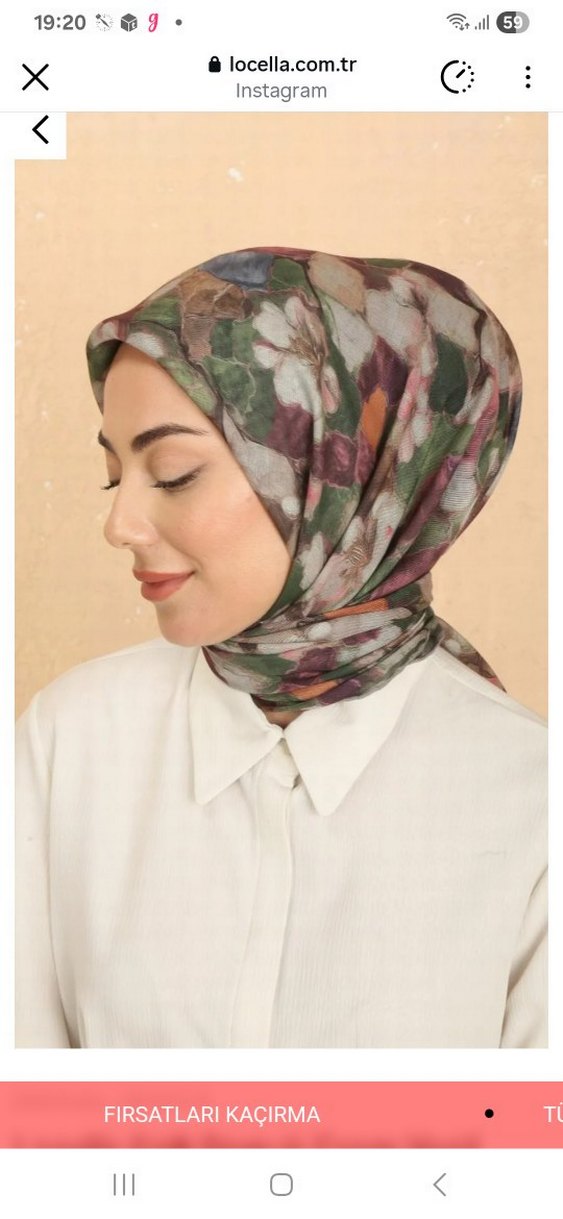 Çiçek Desenli Bohem Kadın EŞARP - Görsel 4