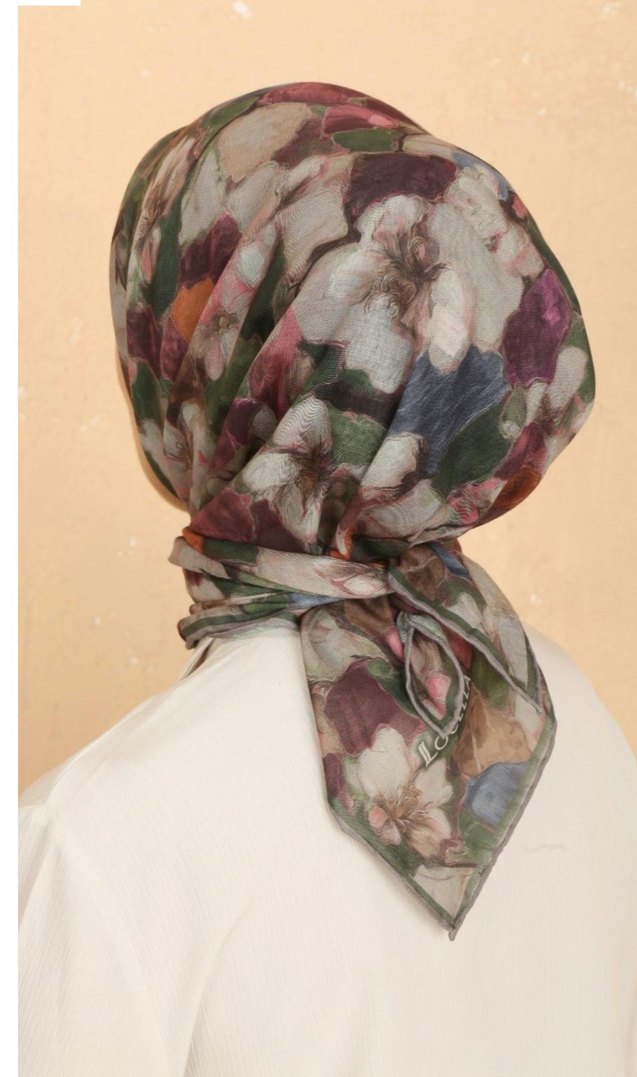 Çiçek Desenli Bohem Kadın EŞARP - Görsel 3