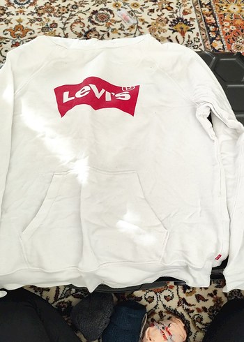 Levis Levi S Beyaz Kapusonsuz Sweatshirt